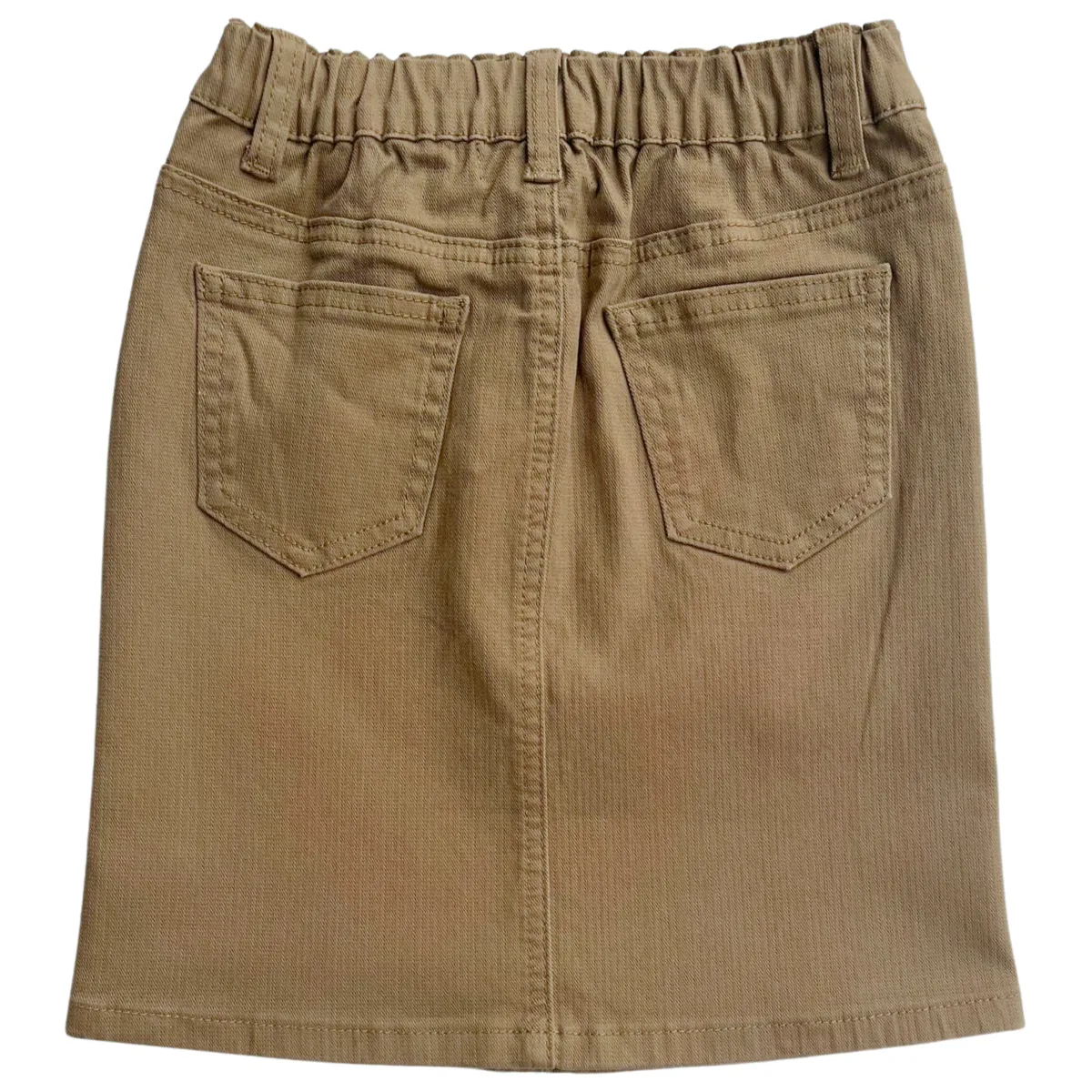 GIRLS JDA Dk. Khaki Denim Skirt w/ Elastic Waistband