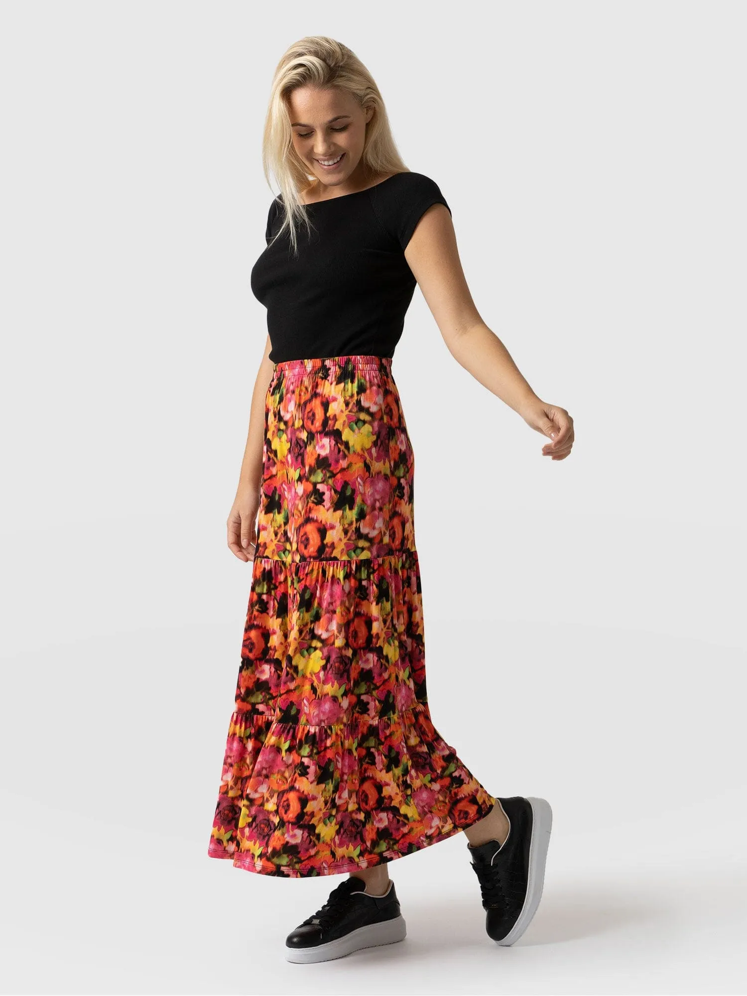 Greenwich Skirt - Floral Haze Jersey