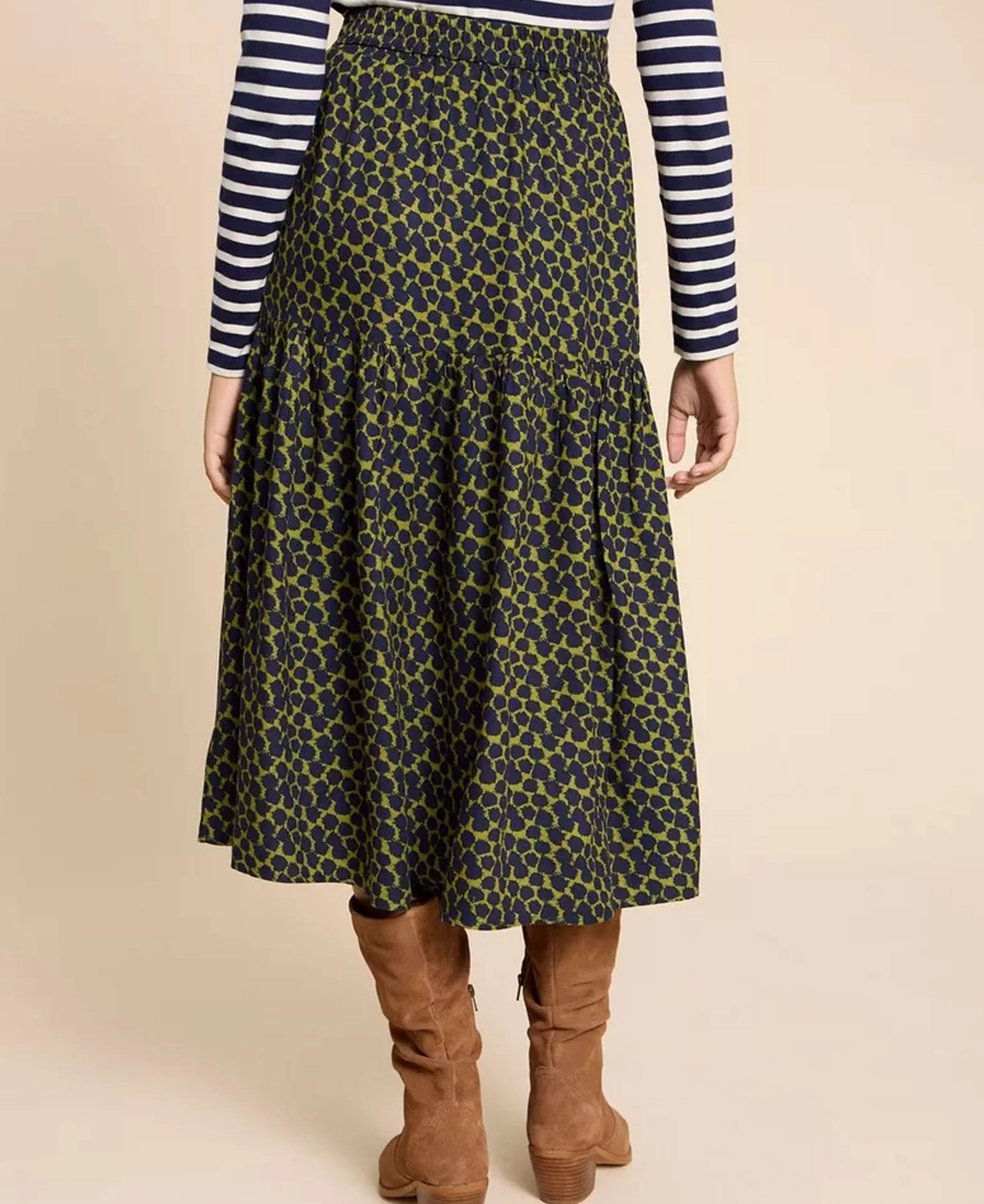 Jamima Eco Vero Skirt - Navy Multi