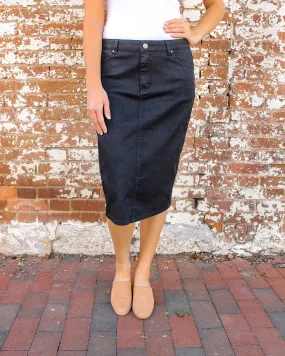 JDA Black Denim Skirt