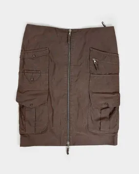 Jean Paul Gaultier Utility Brown Skirt 2000's