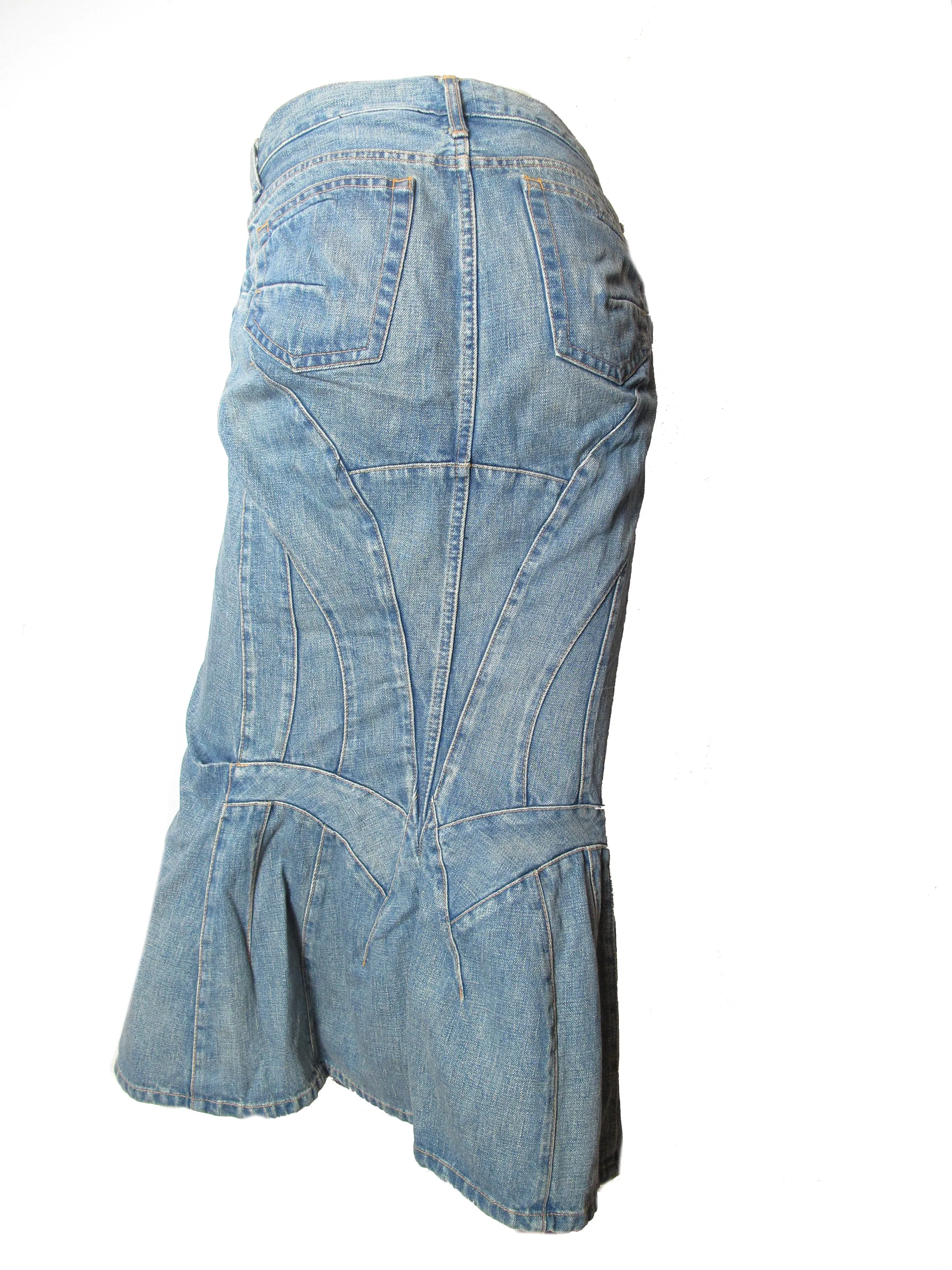 JUNYA WATANABE deconstructed denim skirt