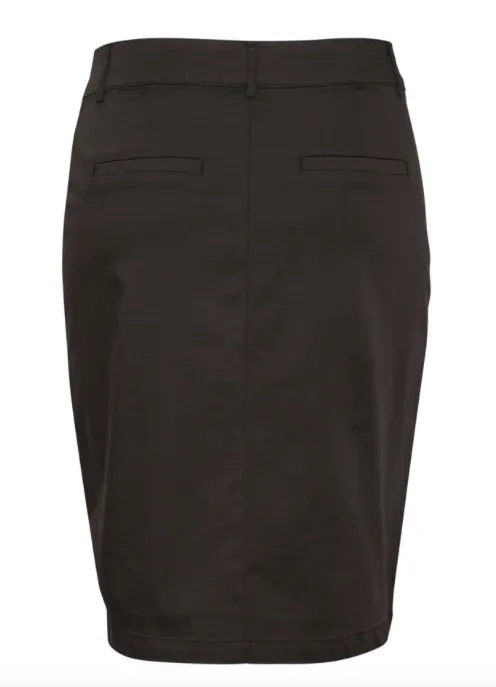 KA - Lea rivet skirt in black