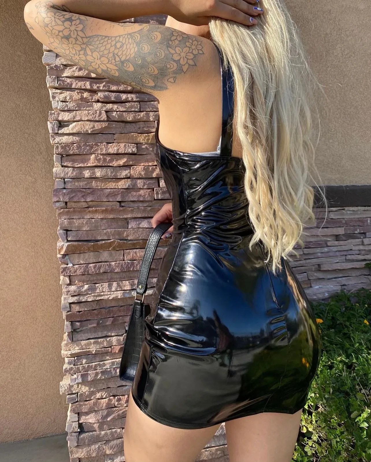 Black Latex Mini Dress by Karla: Stylish, Sexy, and Alluring