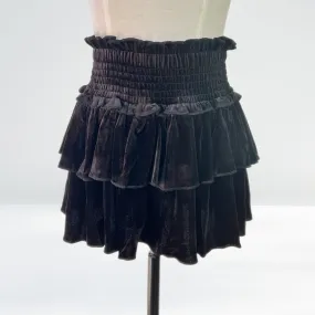 Katie J *JUNIOR* Bianca Skirt - BLACK VELVET