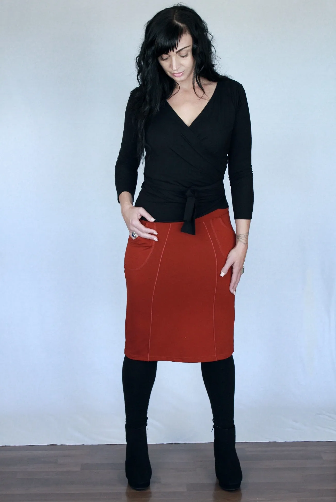 Lana Pencil Bamboo Skirt