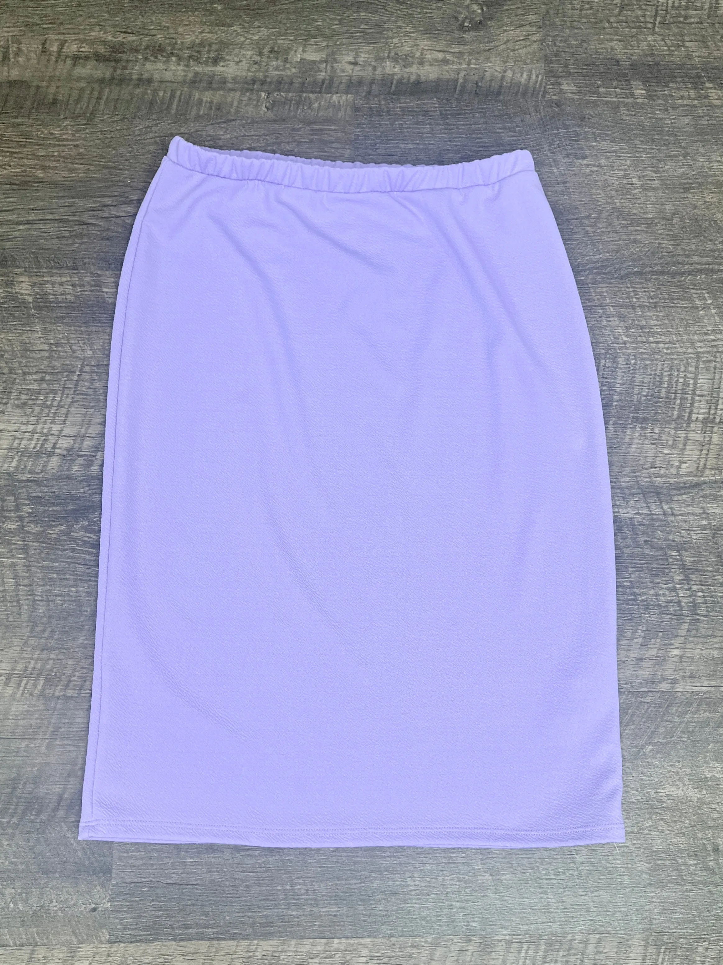 Laura Textured Lavender Pencil Style Skirt-Regular & Plus