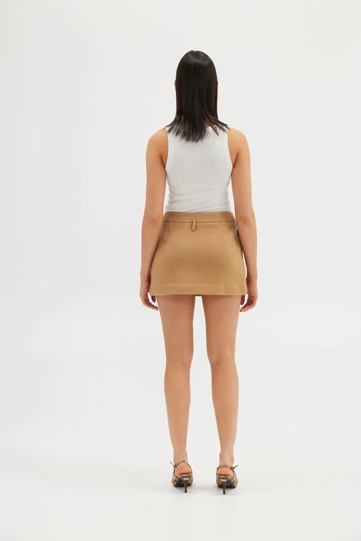 Mara Mini Skirt - Walnut