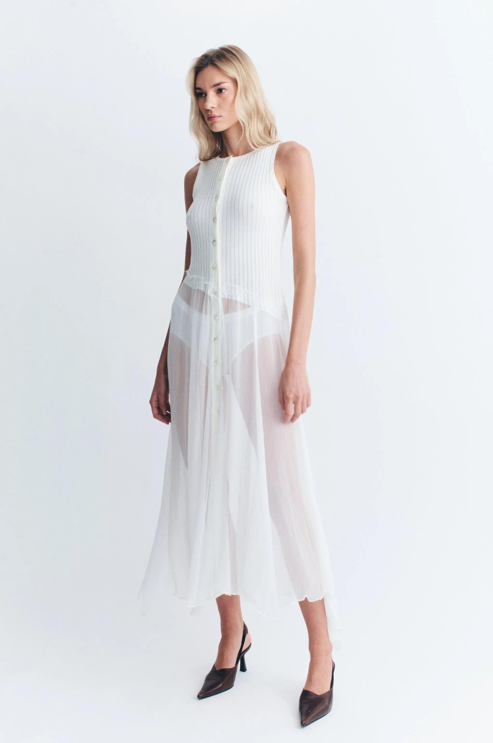 Maria Midi Dress | White