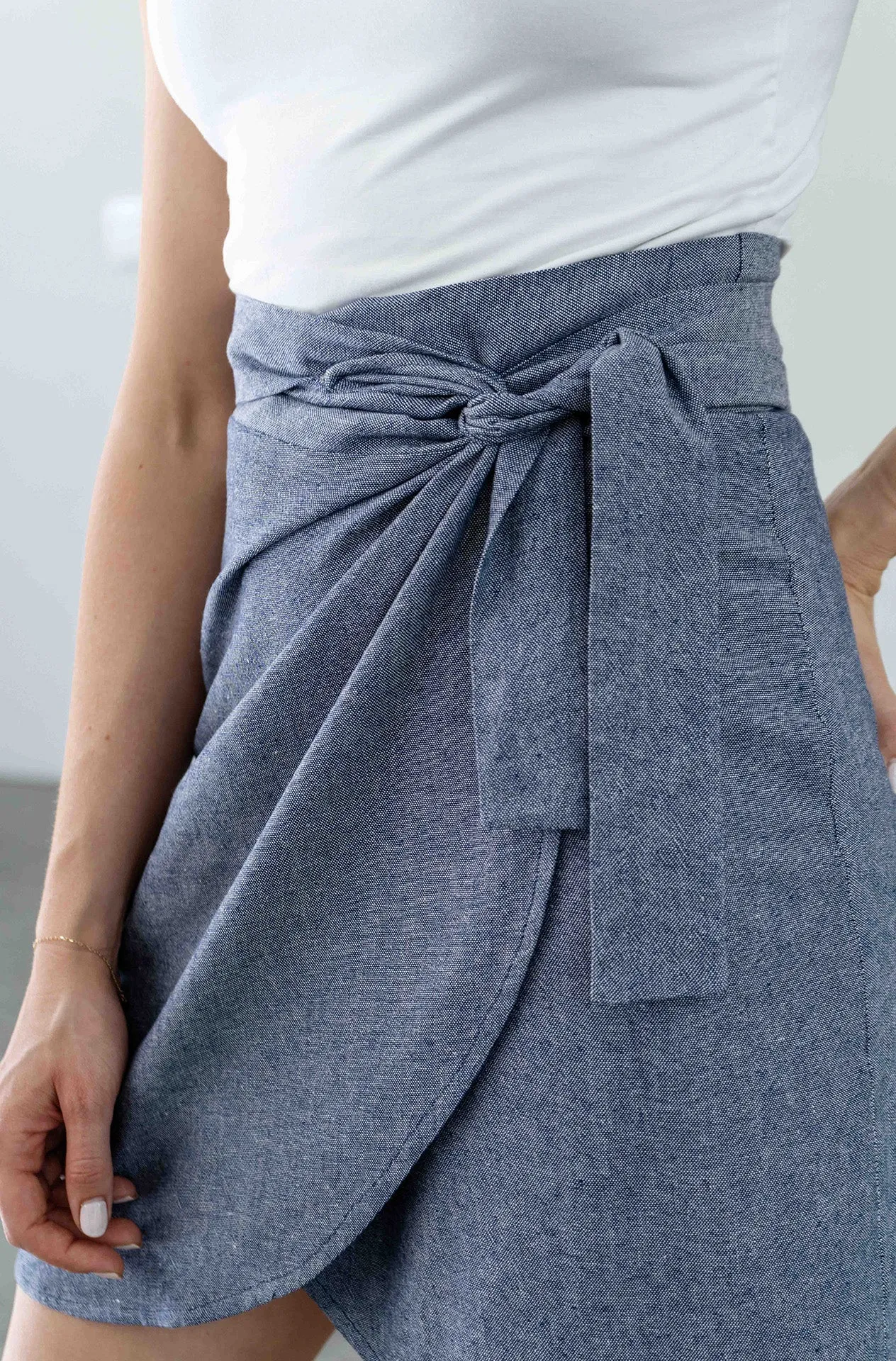 Mini Clifton Skirt | Blue Chambray