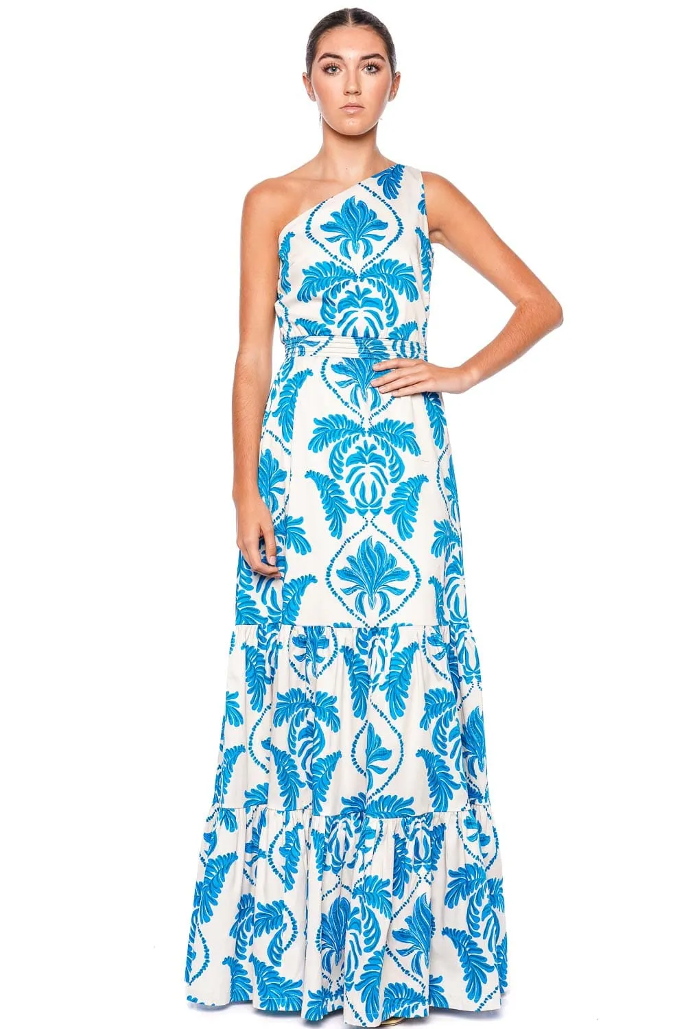 Miramar One Shoulder Cotton Maxi Dress