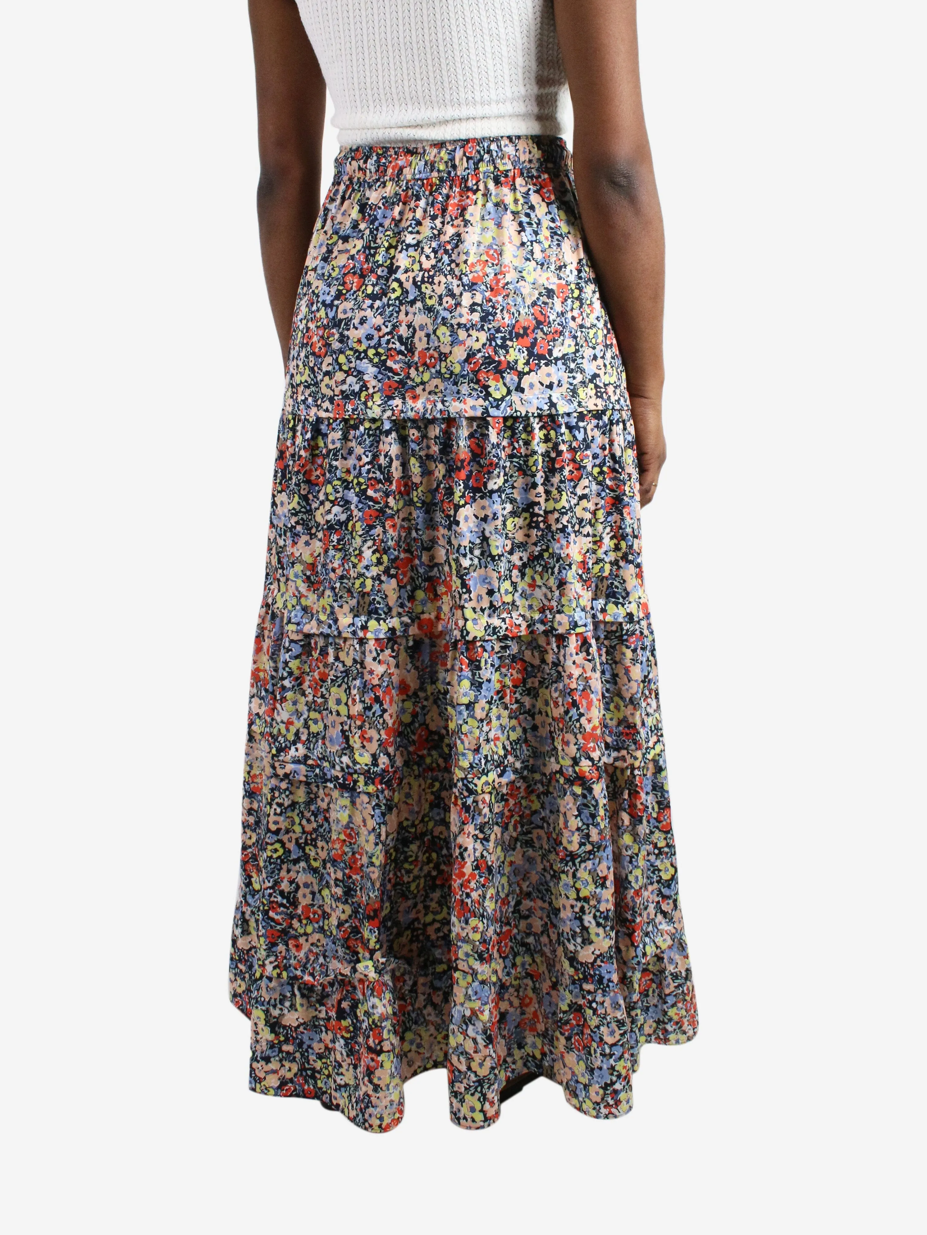 Multicoloured floral printed skirt - size UK 10