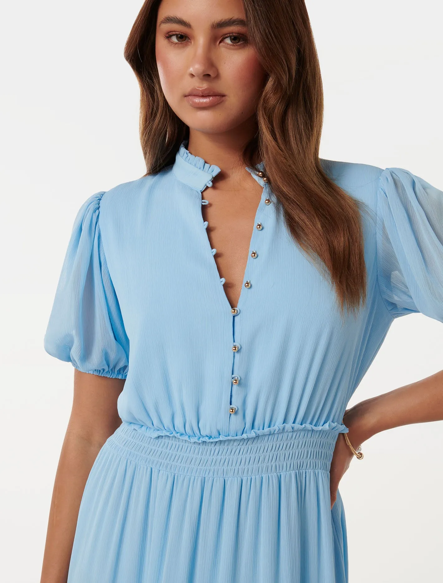 Nora Frill Tier Midi Dress