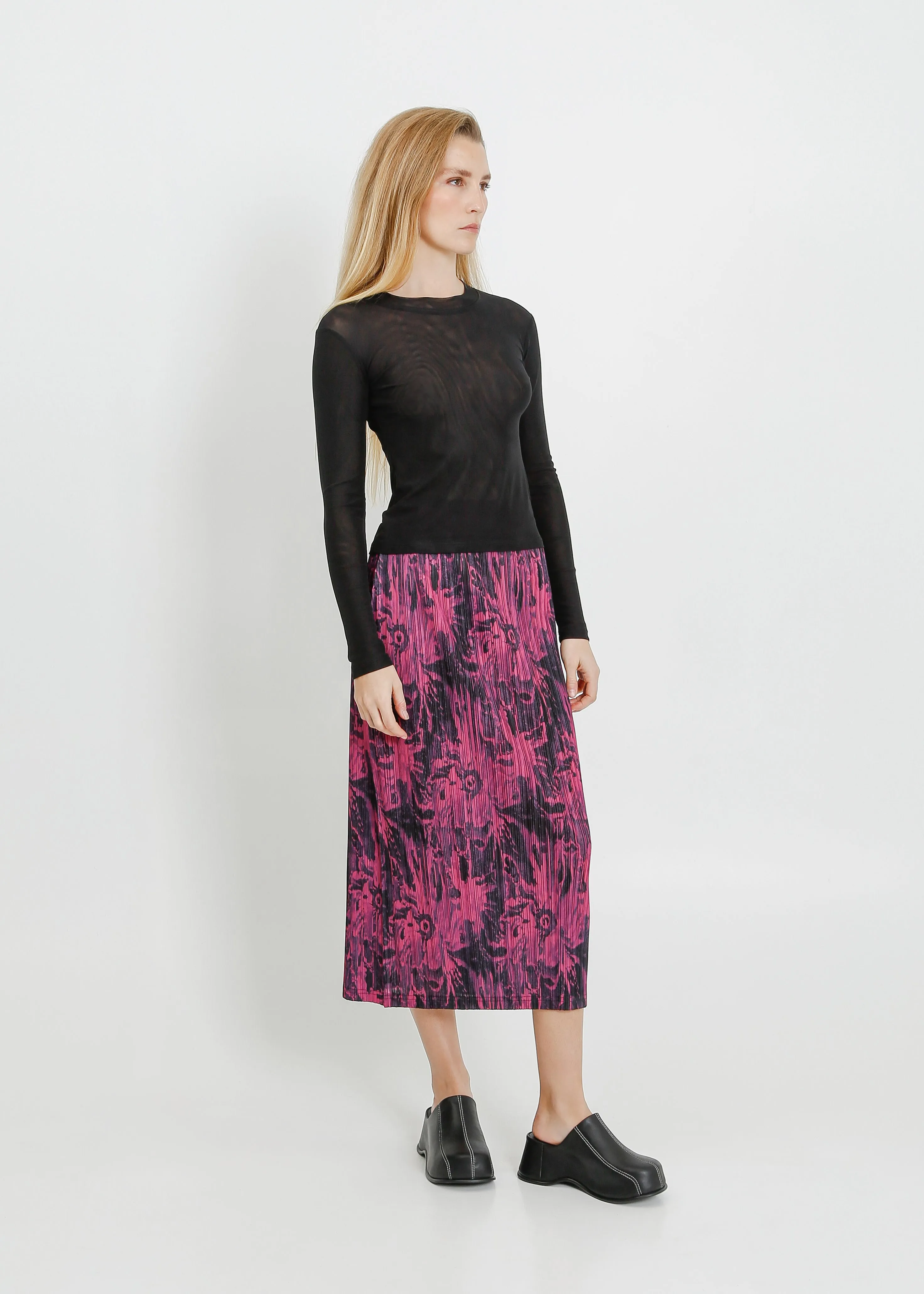 OPAL SKIRT / MAGENTA-BLACK