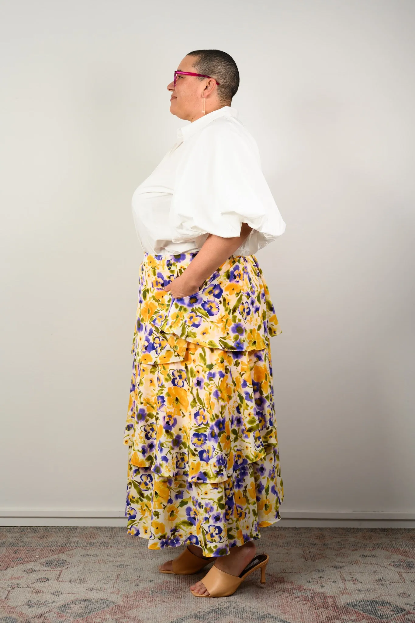 Ophelia skirt - Yellow floral