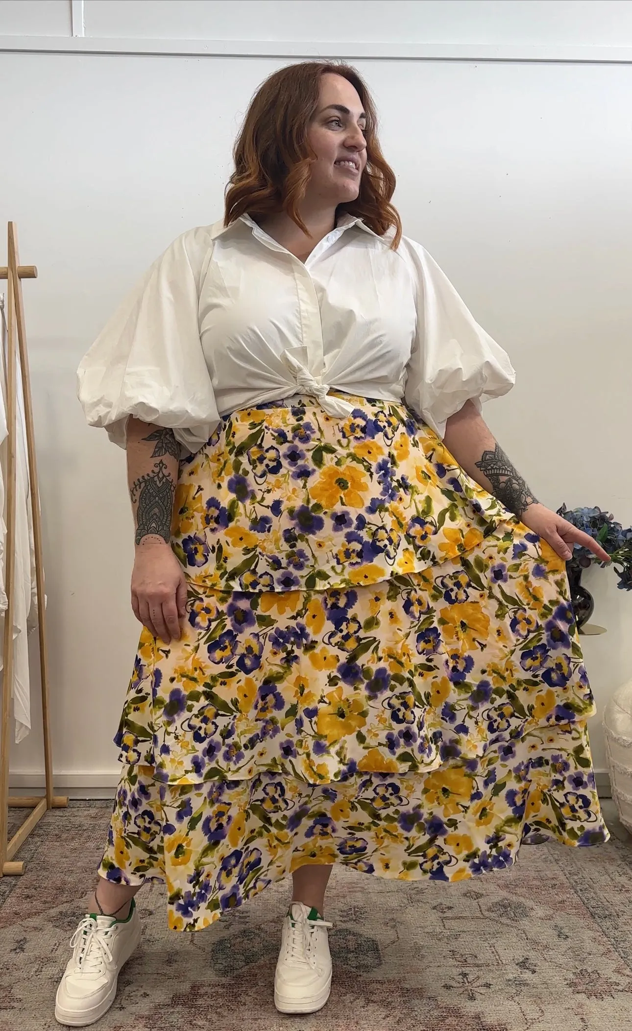 Ophelia skirt - Yellow floral