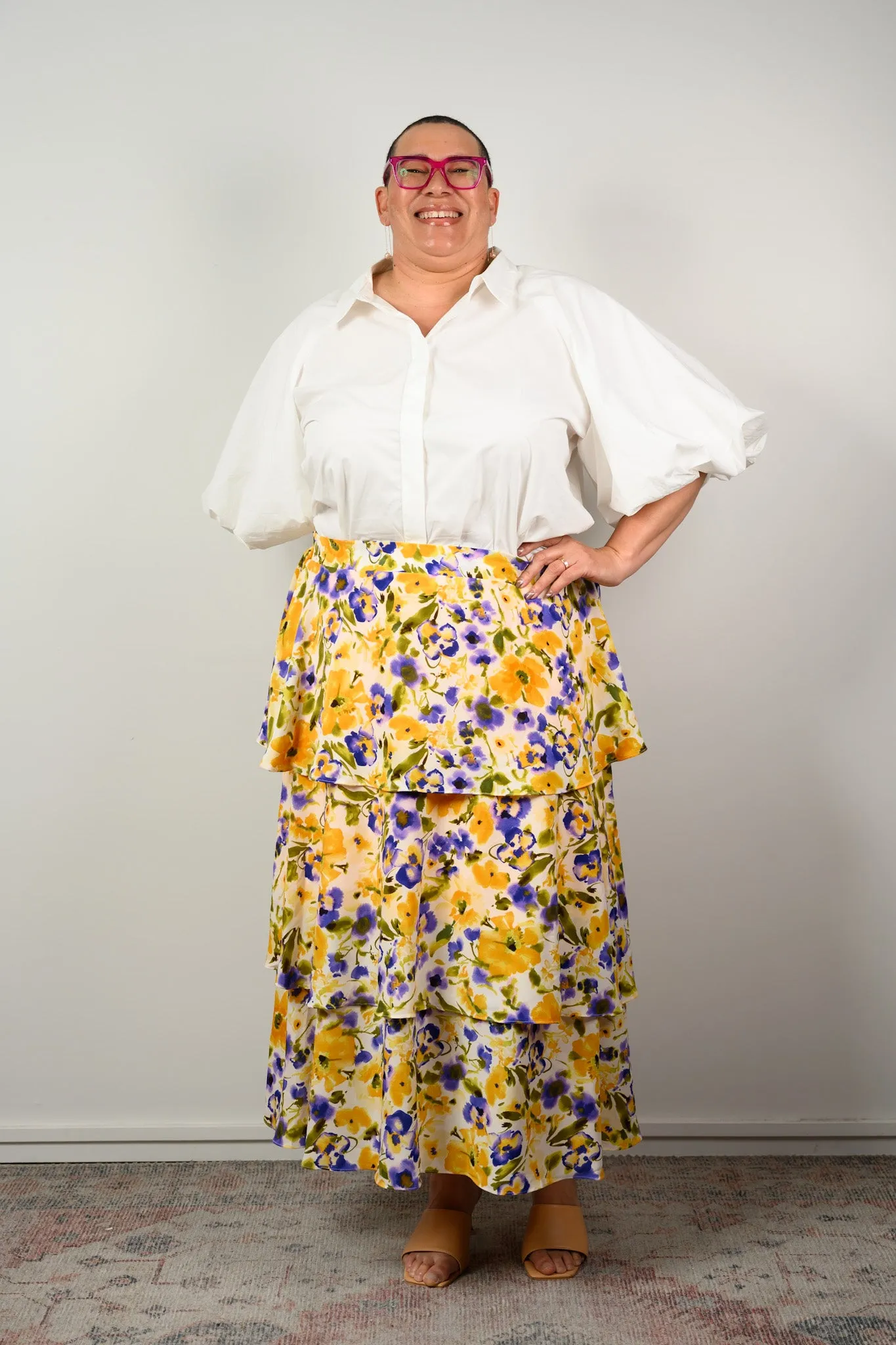 Ophelia skirt - Yellow floral