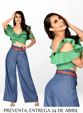 Pantalones Tipo Palazzo Sin Bolsas Camila