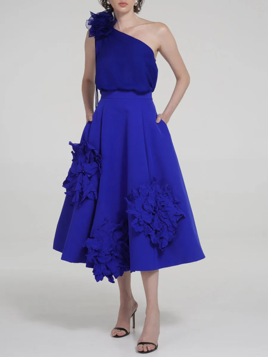 RAQUEL OROZCO Marcia Skirt - Blue