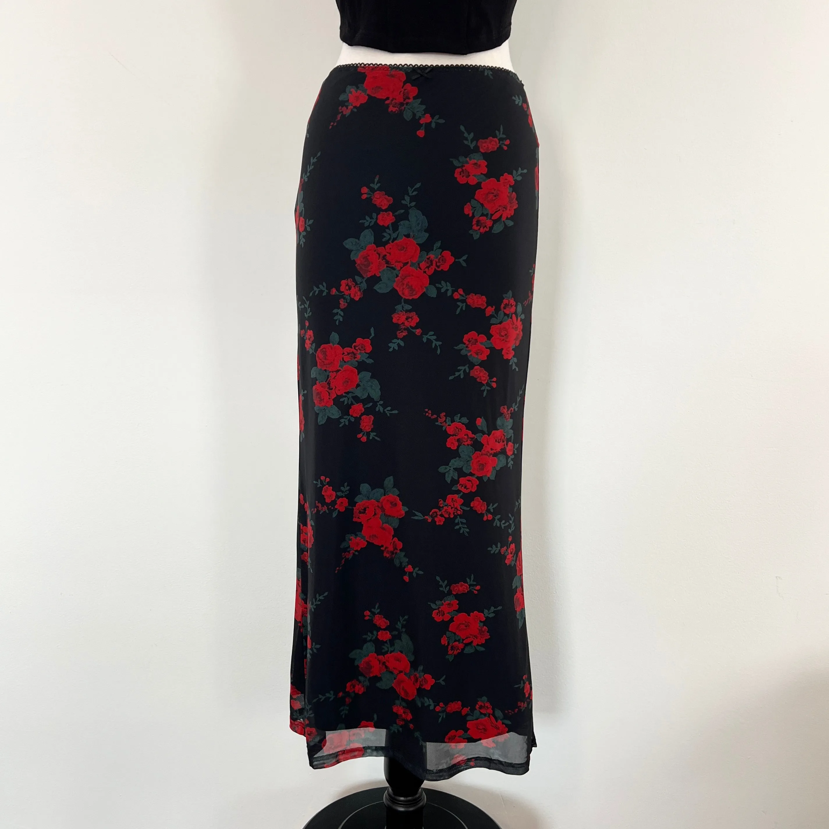 Rebel Rose Skirt - Black