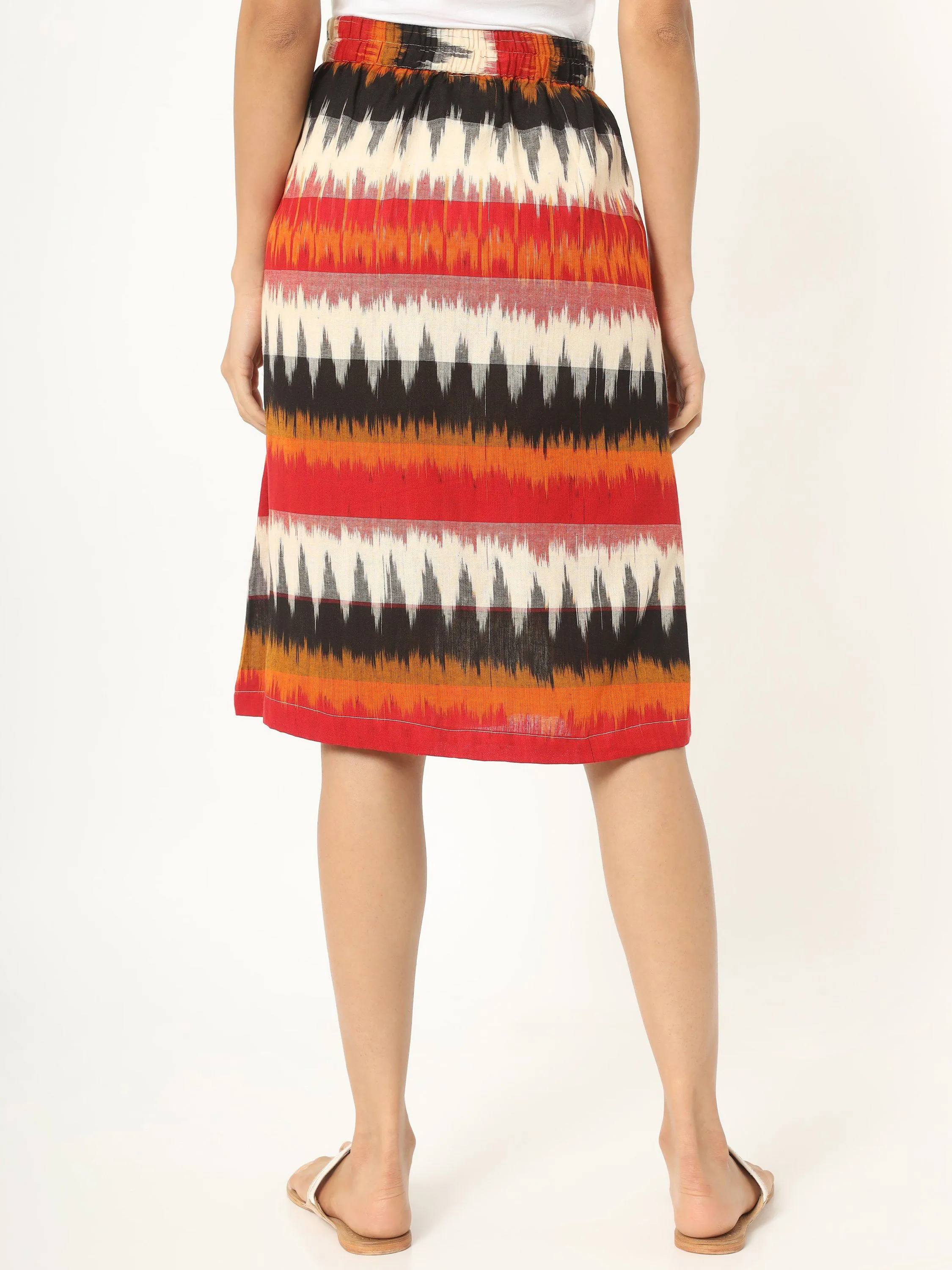 Red Ikat Skirt