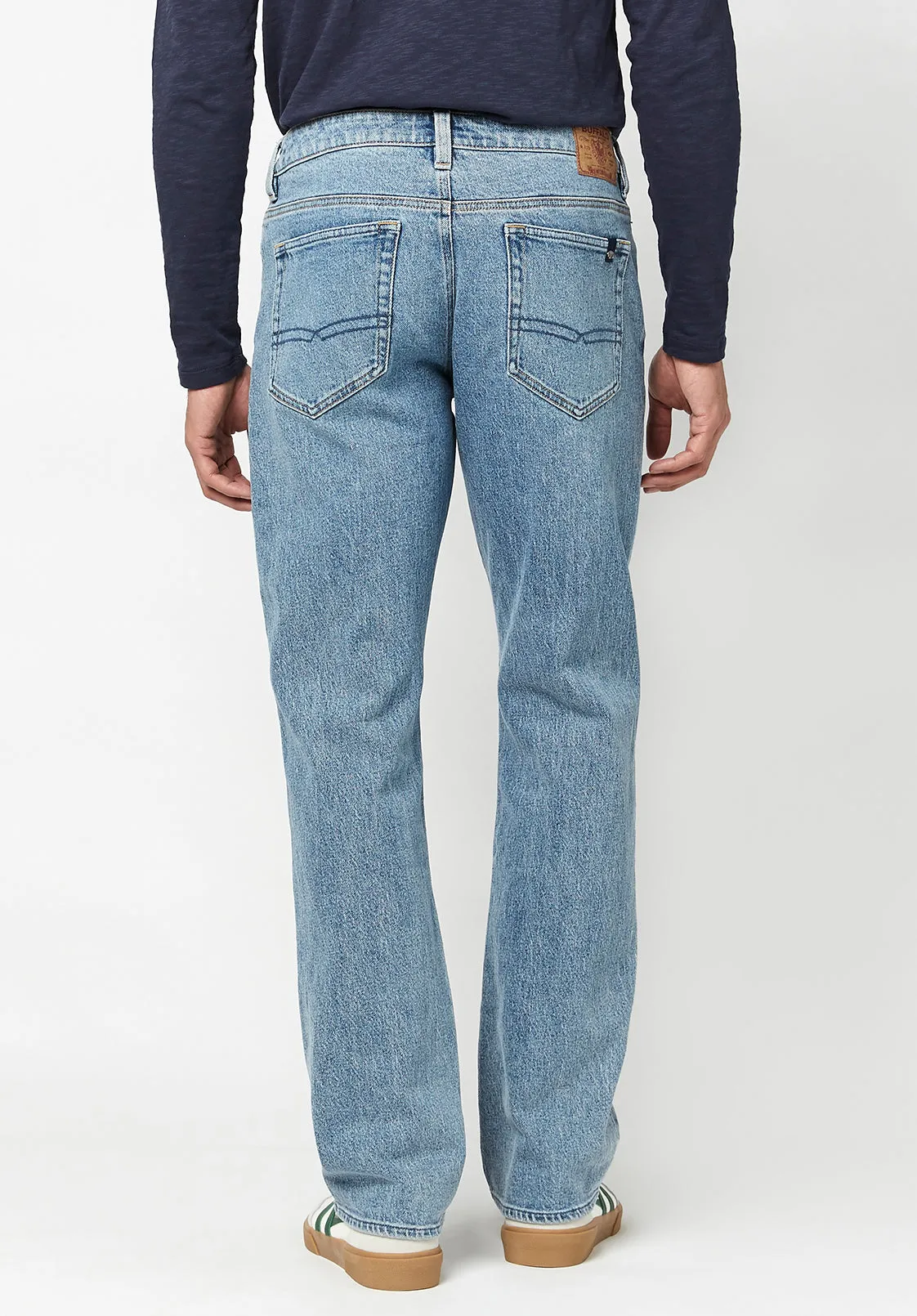 Relaxed Straight Driven Authentic Blue Jeans - BM22742