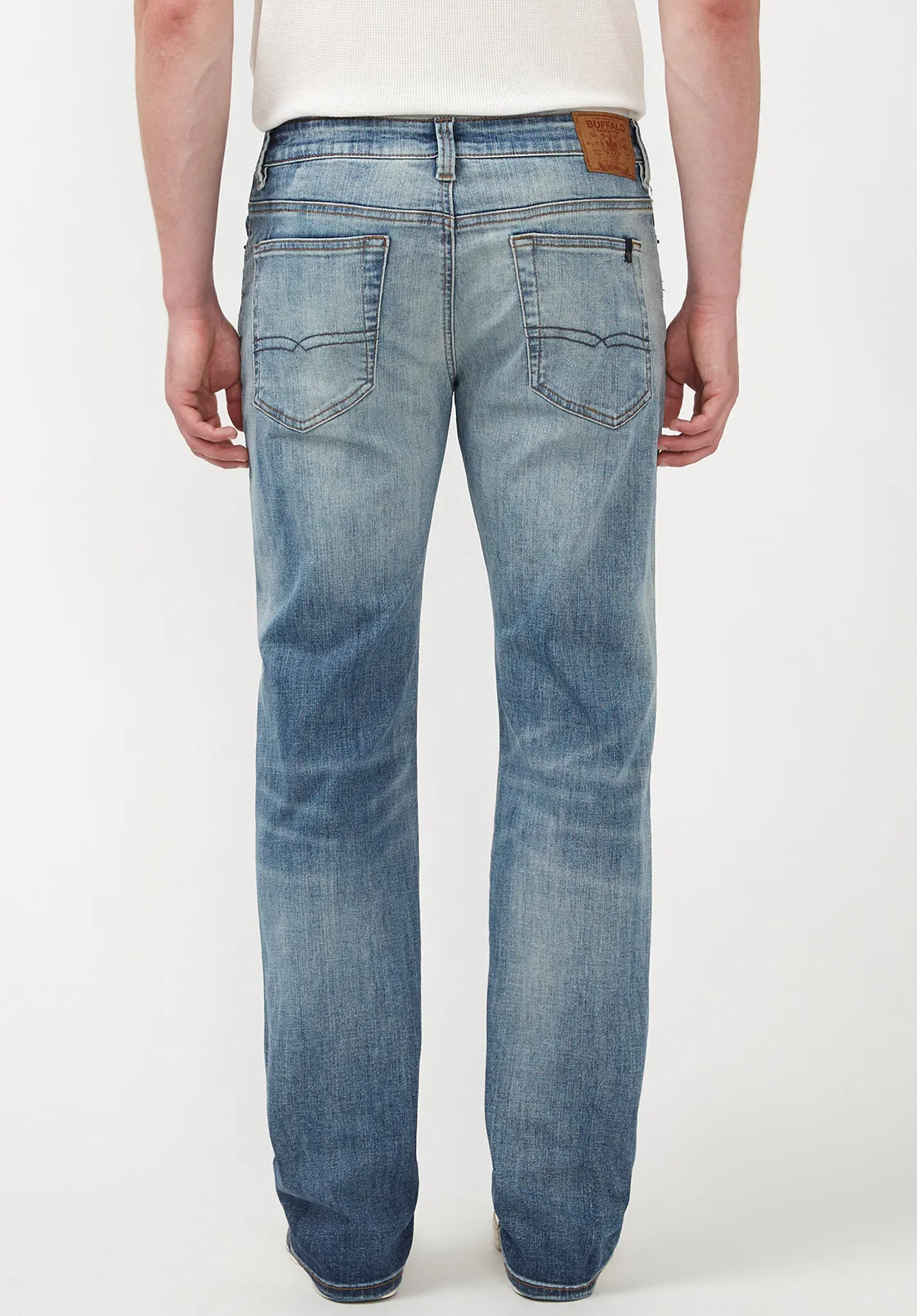 Relaxed Straight Driven Men's Jeans in Sanded Blue - BM22641