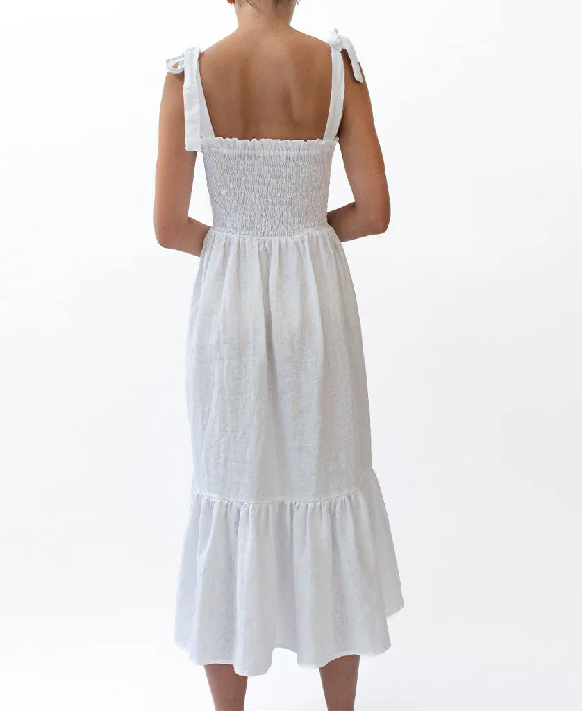 Remi Midi | White Linen