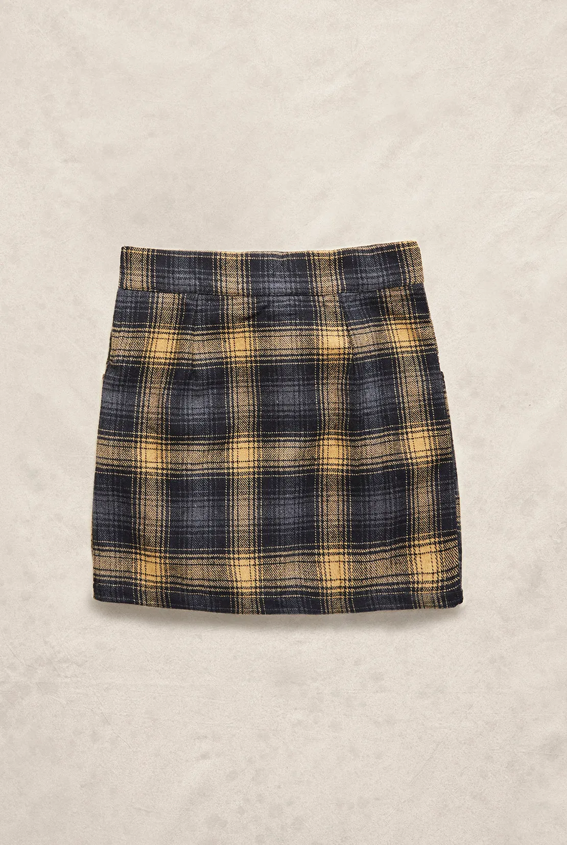 Sadie Plaid Wool Mini Skirt