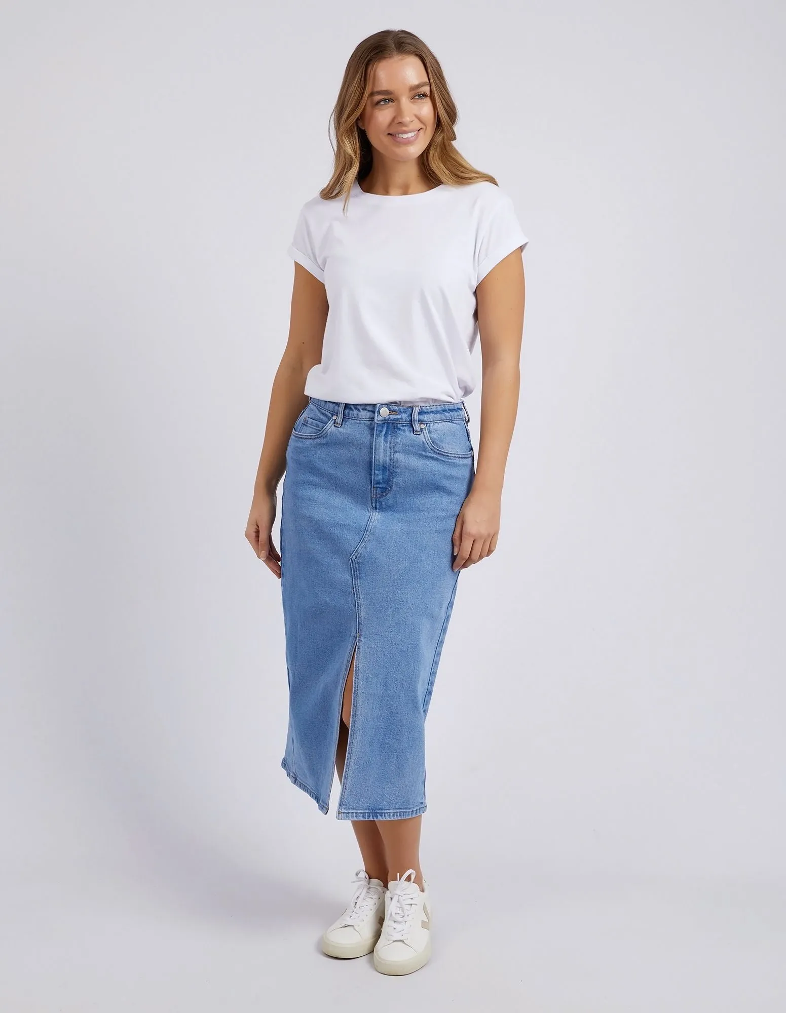 Scout Midi Skirt (Mid Blue)