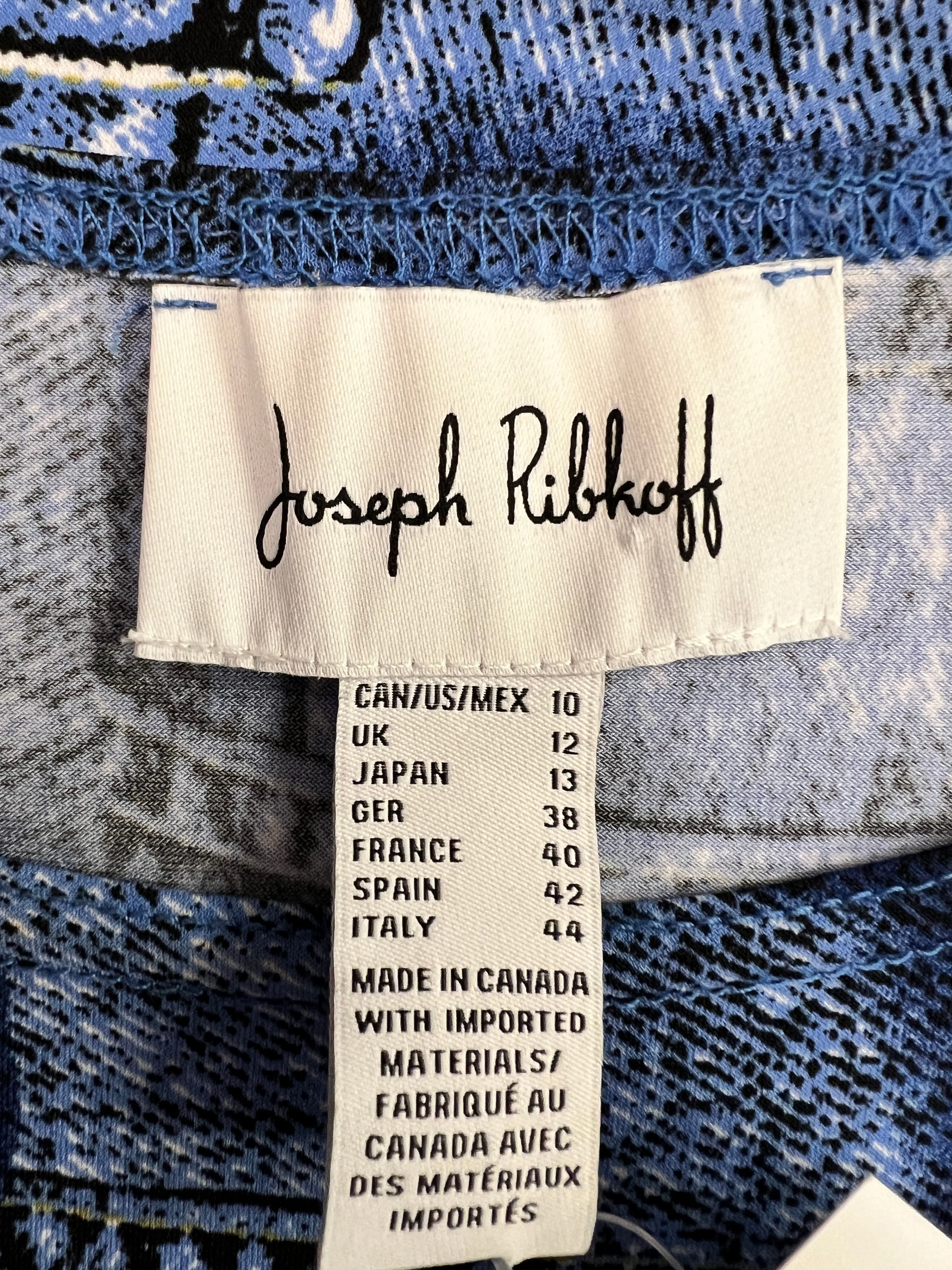 Size 10 - Joseph Ribkoff Blue Jean Print Top