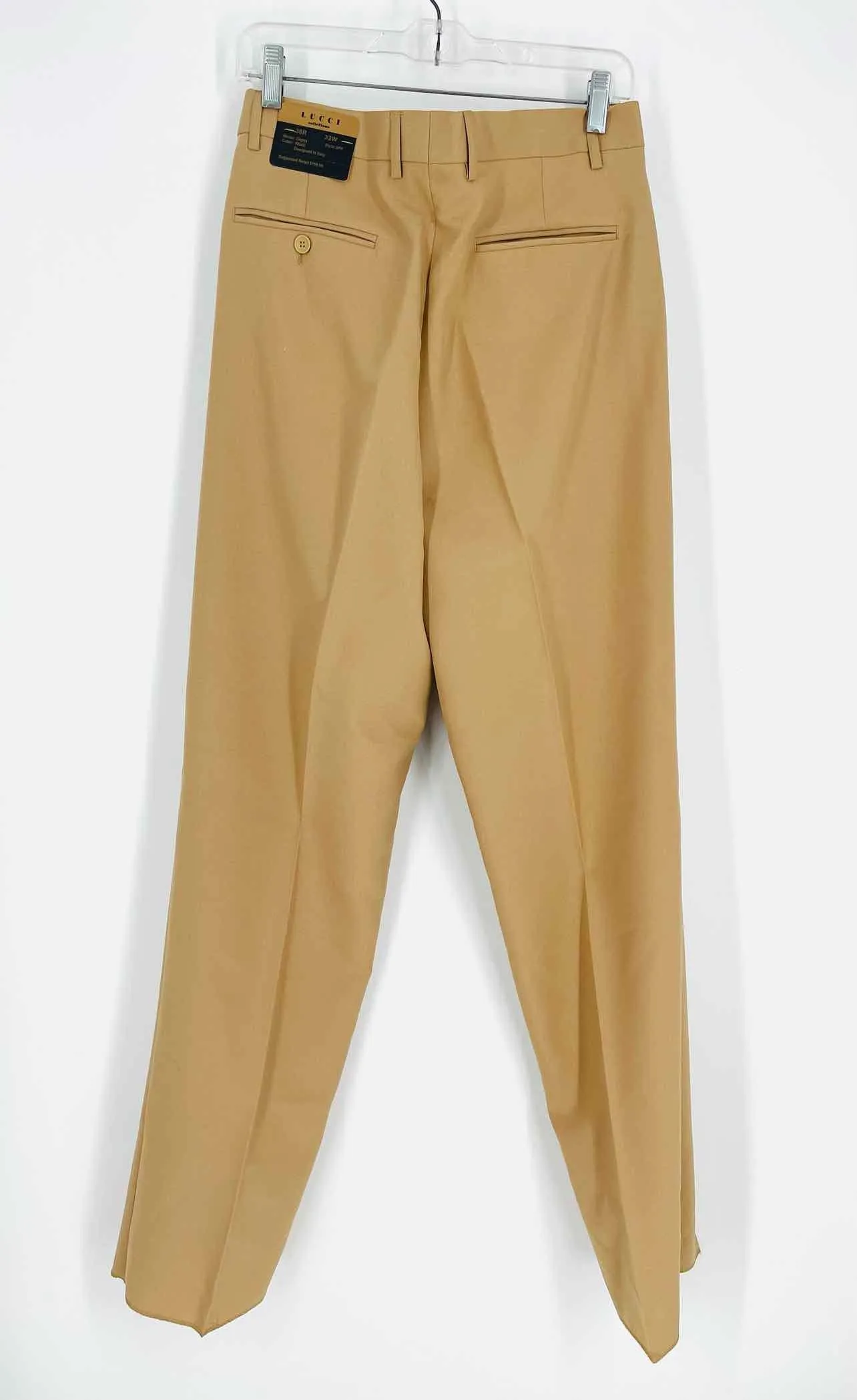 Size 32 Tan Pleated Solid NEW Men's Pants- Men's