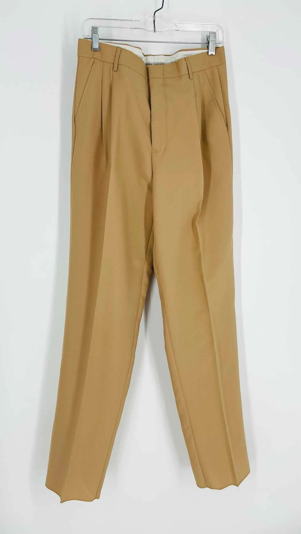 Size 32 Tan Pleated Solid NEW Men's Pants- Men's