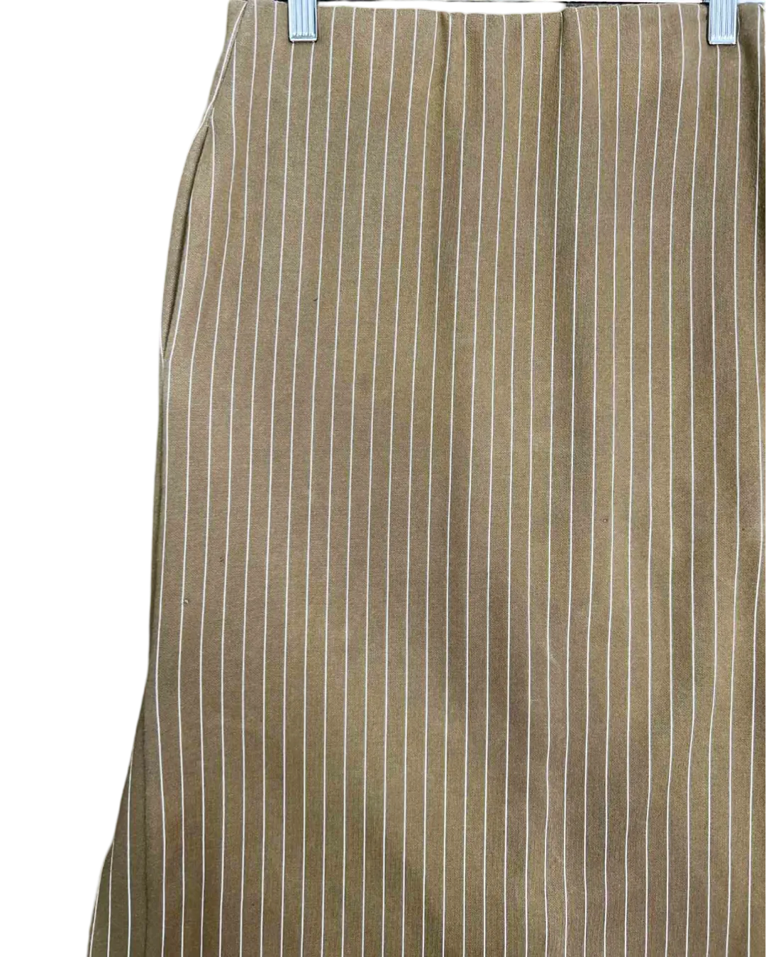 Size 8 - Pageant Hang Tough Olive Pinstripe Skirt