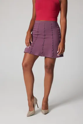 Ten Panel Mini Skirt - Purple