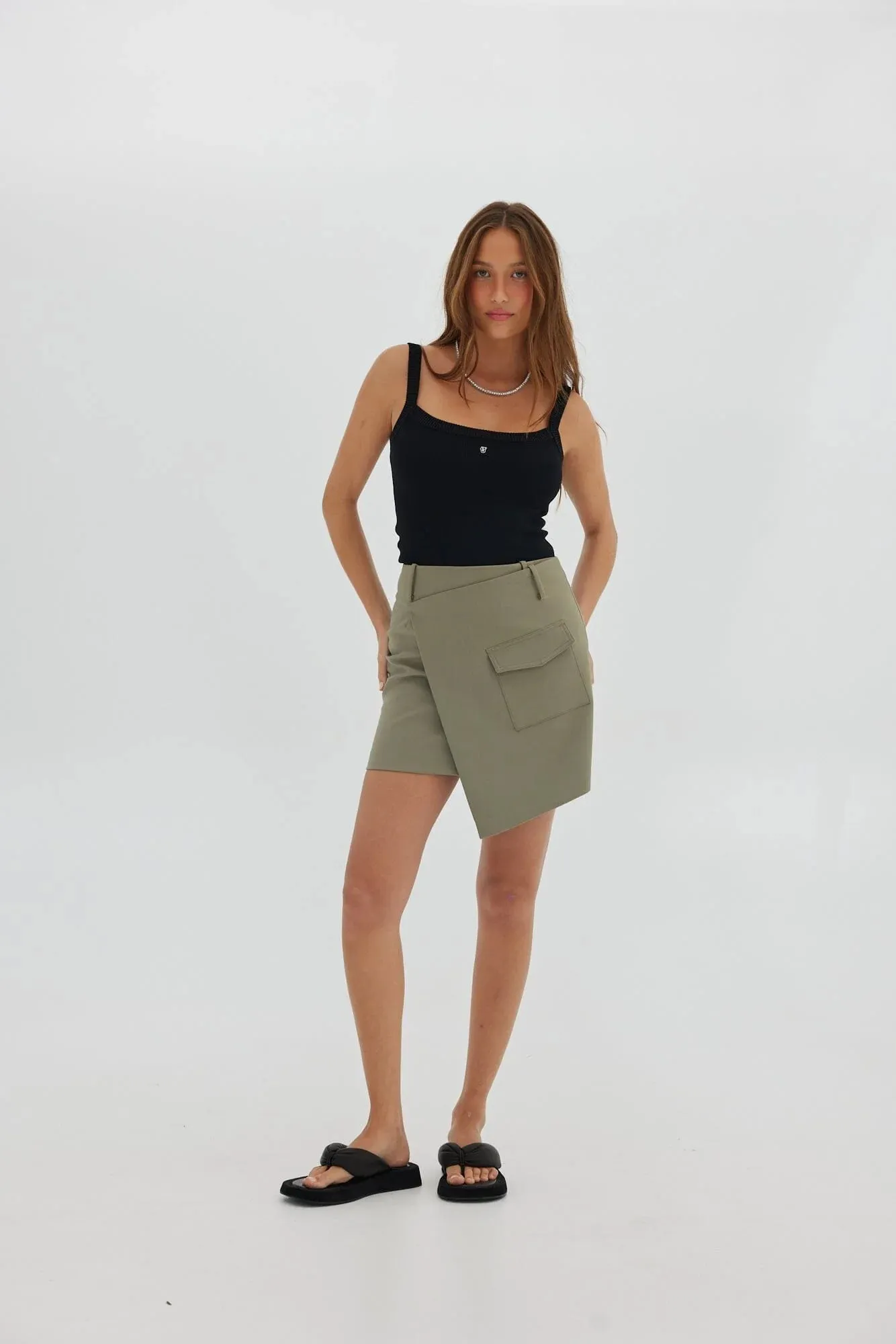 Toast Society Wrap Skirt - Khaki