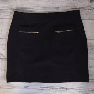 Very J Textured Moto Skirt in Black Medium